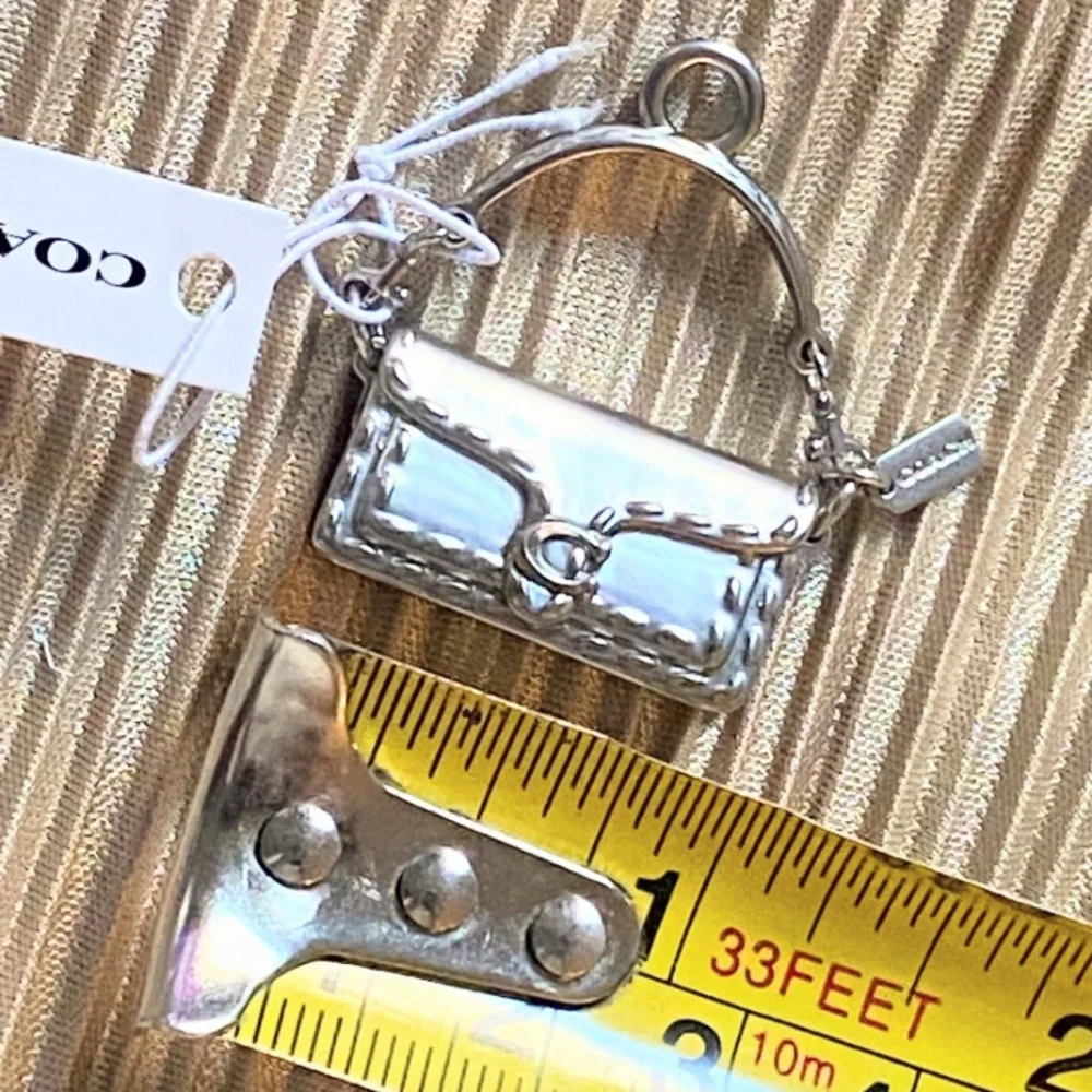 Coach Miniature Tabby Bag Silver Tone Metal Charm